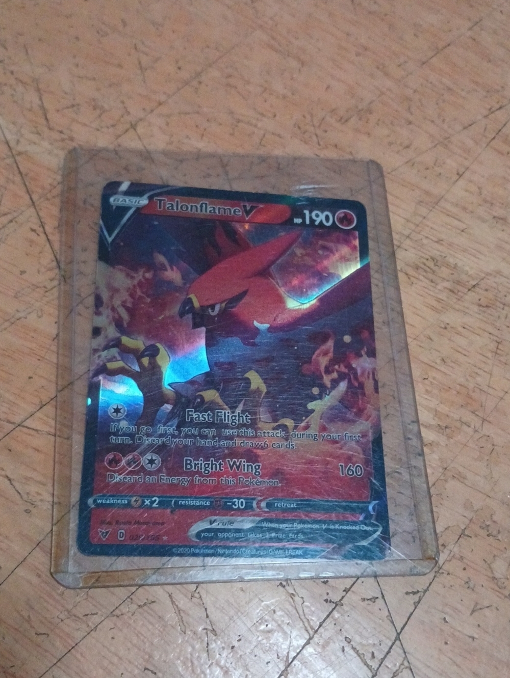 Pokemon Talonflame V Holographic Proxy Card